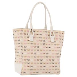 Bottega Veneta Sac cabas BOTTEGAVENETA en toile Beige Gold Auth bs36067