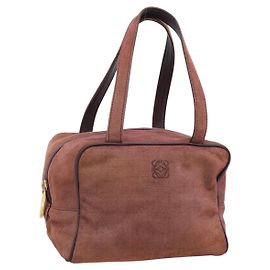 Borsa LOEWE in tela viola con dettagli in tono oro Auth 192763A