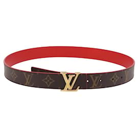 LOUIS VUITTON Cintura Monogram Ceinture LV Initials Rossa LV Auth SW2645M