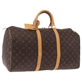 LOUIS VUITTON Monogram Keepall 50 Boston Tasche M41426 LV Auth 189279V
