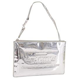 LOUIS VUITTON Monogram Miroir Pochette Platt Pouch Silver M95277 LV Auth bs36152