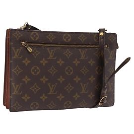 LOUIS VUITTON Monogram Angian Schultertasche M51205 LV Auth 191746