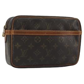 LOUIS VUITTON Monogram Compiegne 23 Clutch M51847 LV Auth 192239