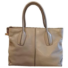 Bolsa de mão Tod's em couro taupe