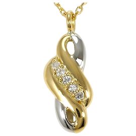 Autre Marque Collana in platino PT850 e oro giallo 18K con diamante