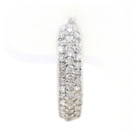 Autre Marque Pendientes de aro en platino PT900 y diamante
