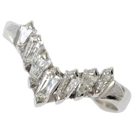 Platin 900 Ringband mit Diamant - Autre Marque
