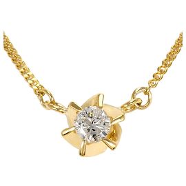 Autre Marque Collar de oro amarillo de 18K con diamante