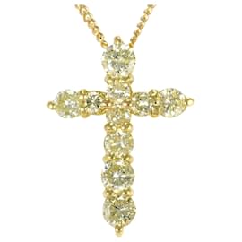 Collana in oro giallo 18K con diamante - Autre Marque