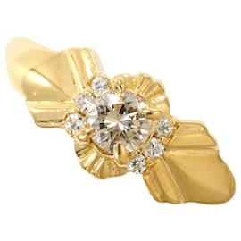 Autre Marque 18K Gelbgold-Ring mit Diamant