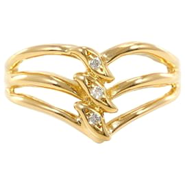 Autre Marque 18K Gelbgold-Ring mit Diamant