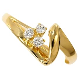 18K Gelbgold- und Diamantring - Autre Marque