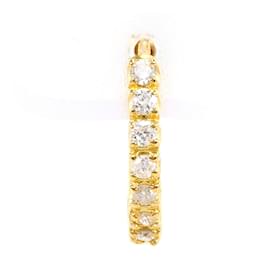 Brincos de argola em ouro amarelo 18K e diamantes - Autre Marque