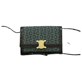 Borsa a tracolla in lana e pelle Celine - Céline