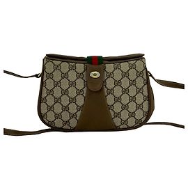 Borsa a tracolla GUCCI Vintage Sherry Line GG Logo in pelle