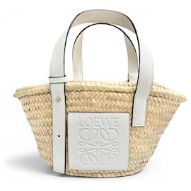 Loewe Basket Handtasche weißes Leder Anagram