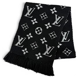 Stola Louis Vuitton in misto lana e seta nera