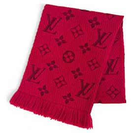 Sciarpa Louis Vuitton Ruby Monogram con frange