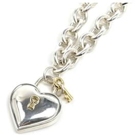 Collana Cuore a Lucchetto in Argento Sterling e Oro Giallo 18K di Tiffany & Co.