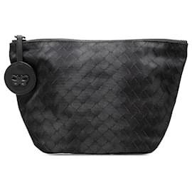 Pochette Intrecciomirage in nylon nero Bottega Veneta