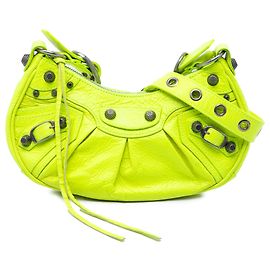 Balenciaga Borsa Le Cagole in pelle di agnello gialla XS