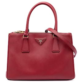 Bolso Prada Red Medium Saffiano Lux Galleria Double Zip