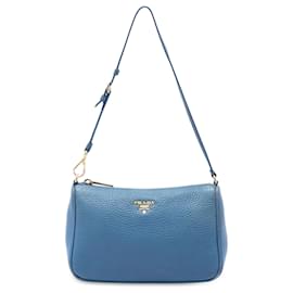 Pochette Prada Blue Vitello Daino