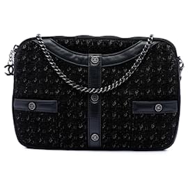 Giacca Chanel Black Limited Edition Tweed Girl con pochette a catena