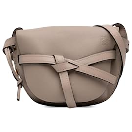 LOEWE Beige Small Leather Gate Crossbody - Loewe