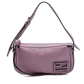 Fendi Pink Mini Metallic Calfskin Simply Handbag