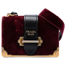 Borsa a tracolla Prada Red Velvet Cahier