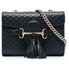 Gucci Black Mini Microguccissima Emily Crossbody