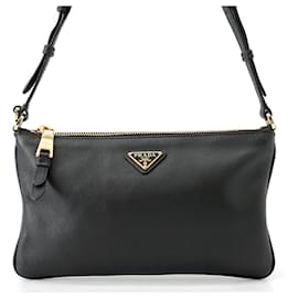 Borsa a tracolla in pelle Prada Triangle