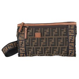 Bolso bandolera Fendi en lona marrón