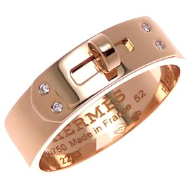 Bague Kelly Diamond Band en or rose 18K Hermes - Hermès