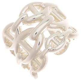 Hermes Chaine d'Ancre Enchainee GM Silver Band Ring - Hermès