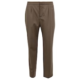 Pantaloni dritti Chloé in lana marrone