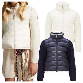 Cárdigan acolchado de lana con cremallera para niño Moncler