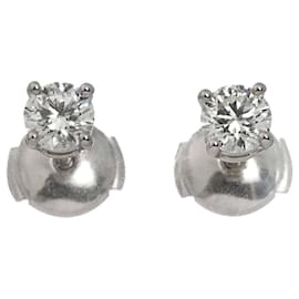 Orecchini solitari in diamante in platino Tiffany & Co.