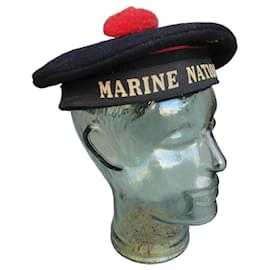 Französische Marine-Barette mit Bommel - Autre Marque