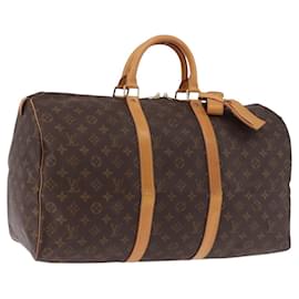LOUIS VUITTON Monogram Keepall 50 Boston Tasche M41426 LV Auth 189277A