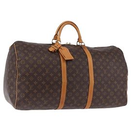LOUIS VUITTON Monogram Keepall 60 Boston Bag M41422 LV Auth ka5298
