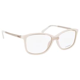 CHANEL Sonnenbrille Kunststoff Weiß CC Auth ka5239 - Chanel