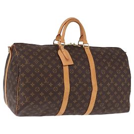 LOUIS VUITTON Monogram Keepall Bandouliere 55 Borsa Boston M41414 LV Auth 191259A