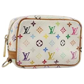 LOUIS VUITTON Pochette Wapity Monogram Multicolor Bianco M58033 Auth 189388