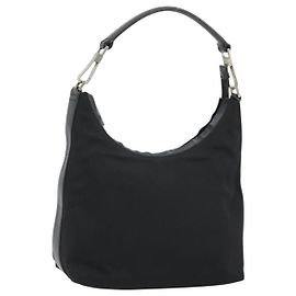 Borsa a Spalla GUCCI Tela Nero Argento 000 0602 Auth gh2166