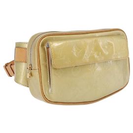 LOUIS VUITTON Monogram Vernis Fulton Waist Bag Gris M91041 LV Auth 192047