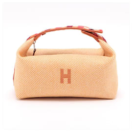 Trousse de Toilette Bride PM Wool Beauty Case Orange - Hermès