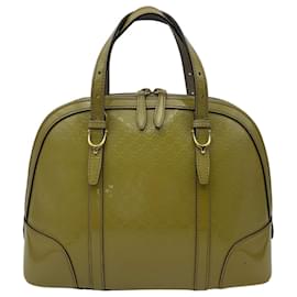 Gucci Borsa Boston a cupola in pelle verniciata monogramma GG
