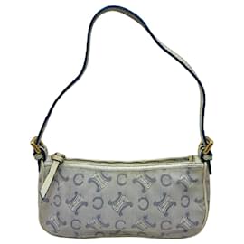 Céline Celine Mini Borsa a Tracolla Tela Blue Macadam